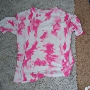 pink tie dye shirt